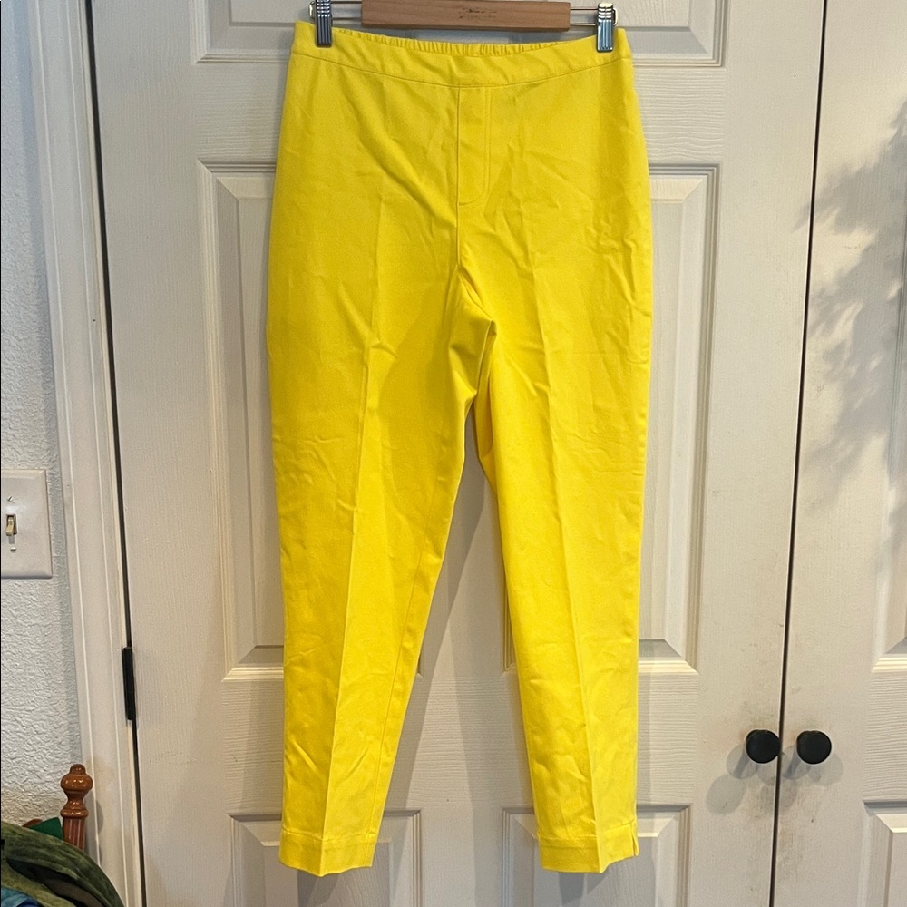 Isaac Mizrahi Sunny Yellow Straight Leg Pants